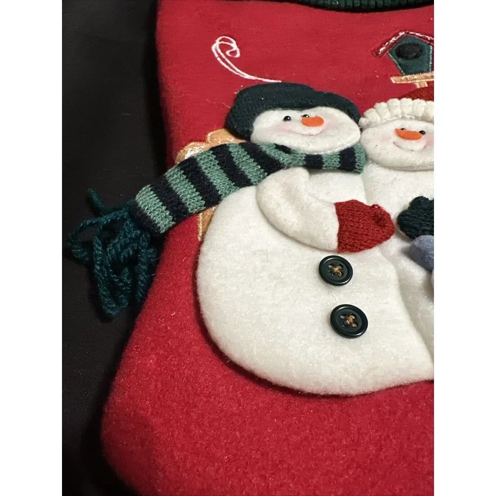 Lot of 4 3D Snowman Sleigh Bird House Christmas Stockings Penguin EUC